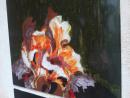 Stillight- Iris cm 60x60- Pittura a gran fuoco su vetro
